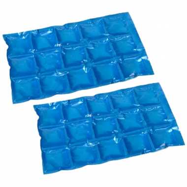 3x stuks herbruikbare flexibele koelelementen icepack 15 x 24 cm