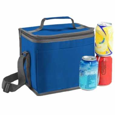 Kleine koeltas voor lunch blauw 24 x 22 x 17 cm 9 liter