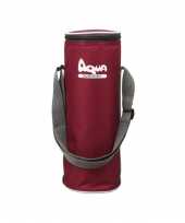 1x rode koeltassen voor flessen 31 x 11 cm 2 9 liter met schouderband