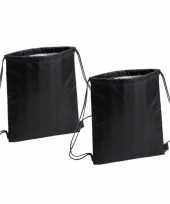 2x stuks zwarte koeltas rugzak 27 x 33 cm