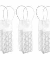 3x wijnfles koeltassen 25 cm