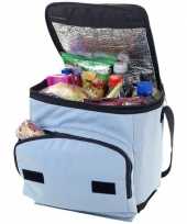 Licht blauwe koeltas met voorvak