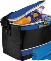 Zwart blauwe koeltas met 4x koelelementen set 10114198